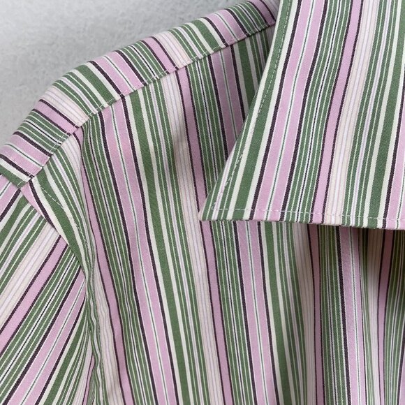 Eddie Bauer Womens Plus XXL Wrinkle Resistant Stripe Long Sleeve Shirt Top - Picture 5 of 9